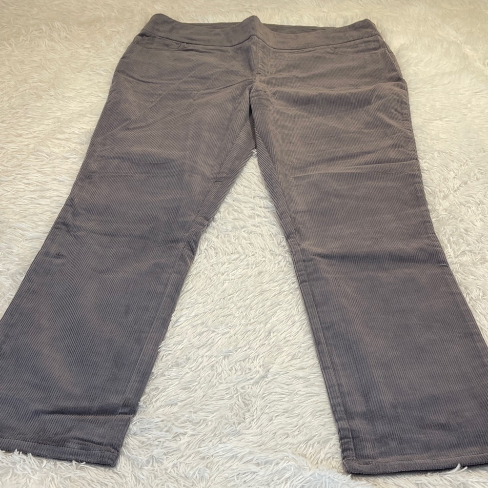 D&CO WOMENS SIZE 22WT Charcoal Corduroy Pants NWOT
